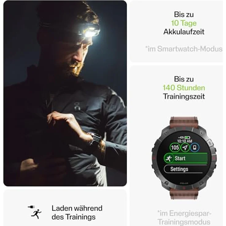 Polar Grit X2 Pro Titan: Robuste Smartwatch mit fortschrittlicher Navigation und biometrischer Messung, inklusive Lederarmband – Bild 5