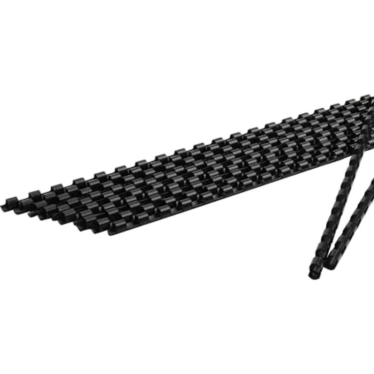 GENIE Plastikbinderrücken DIN A4, 6 mm, 10 Stück, schwarz, geeignet für alle Bindegeräte, ideal für Dokumente, Präsentationen & Unterlagen – Bild 4