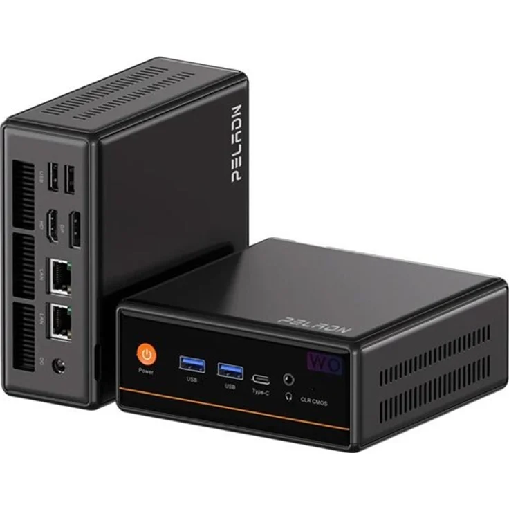Peladn WO4 5600H, Mini-PC mit AMD Ryzen 5 5600H, 16GB RAM, 512GB SSD, Windows 11 Pro, Dual-LAN, 4K Monitor Unterstützung