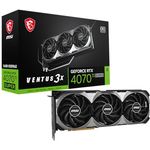 MSI GeForce RTX 4070 Ti SUPER 16G Ventus 3X OC Grafikkarte, NVIDIA RTX 4070 Ti SUPER, 16 GB GDDR6X Speicher, 21Gbps, PCIe 4.0, DLSS3.5
