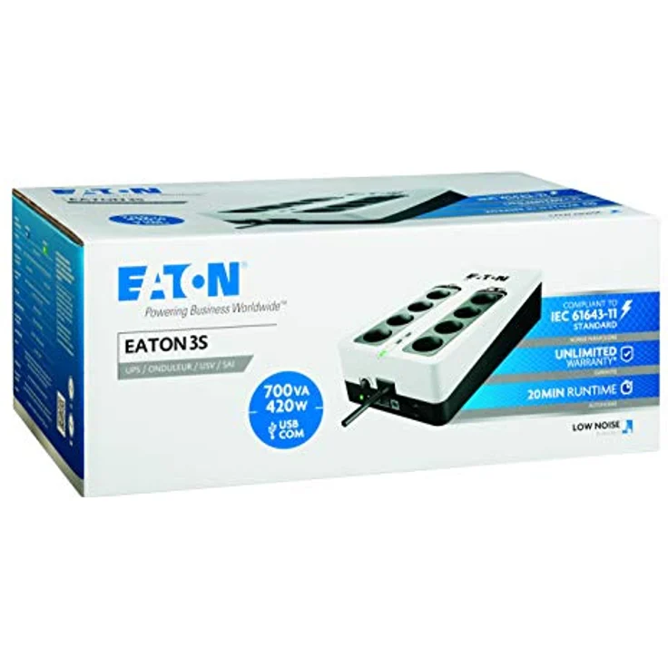 Eaton 3S700D Unterbrechungsfreie Stromversorgung , schwarz auf weiß – Bild 4