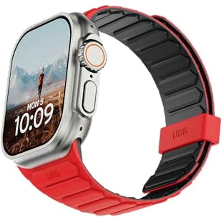 UAG Pathfinder Strap für Apple Watch, 42-49 mm, Ash Grey, Soft-Touch-Silikon mit magnetischem Verschluss – Bild 3