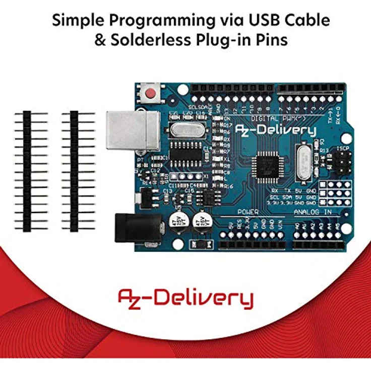 AZDelivery 25 x Mikrocontroller Board AZ-ATmega328-Board mit USB-Kabel inklusive E-Book, ideal für Einsteiger und Profis! – Bild 5