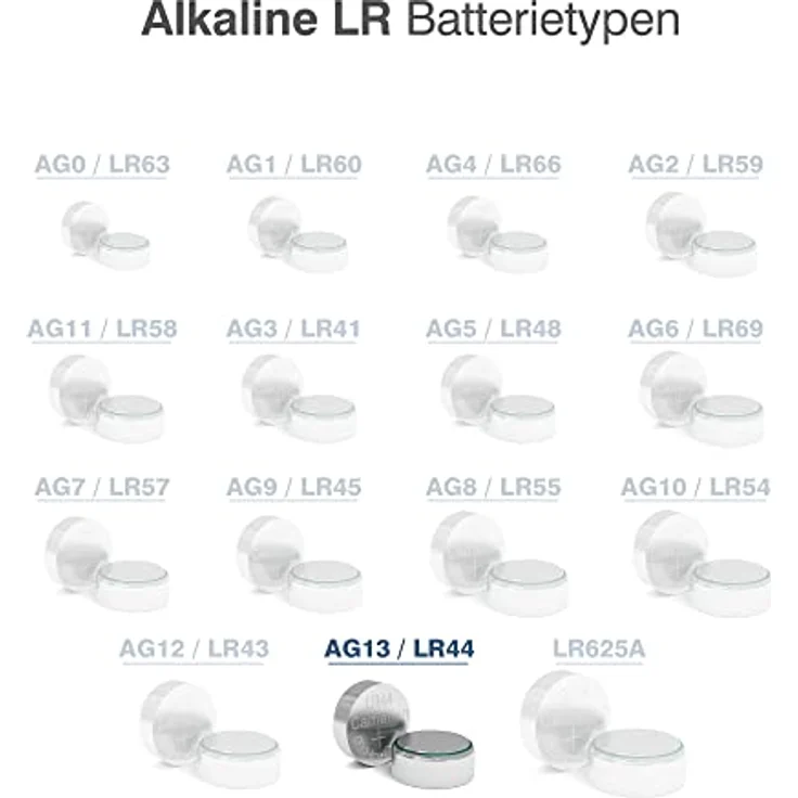 Camelion AG13-BP10 Alkaline Knopfzellen ohne Quecksilber AG13-LR44-LR1154-357, 1,5 Volt, 10er-Pack – Bild 3