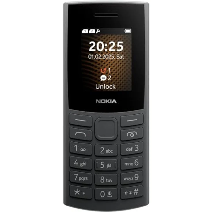 Nokia 105 4G 2. Edition (2024) (1,77 Zoll Display, 1450 mAh Akku, 128 MB erweiterbar, Bluetooth 5.0, USB Typ-C, Dual-SIM, IP54, FM-Radio) Charcoal – Bild 2
