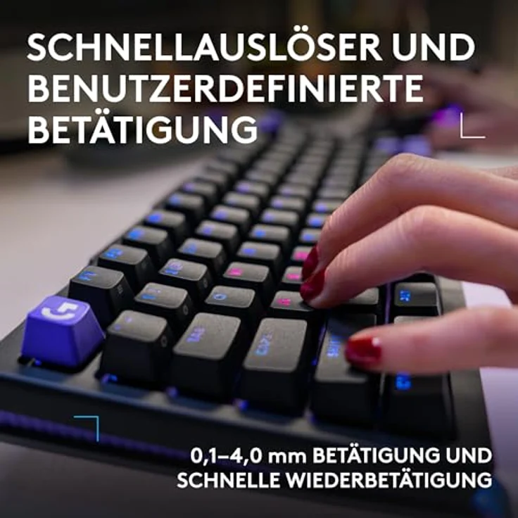 Logitech G G512 X 98 DUAL SWAP, Hot-Swappable Gaming-Tastatur mit 8K-Abfragerate, LIGHTSYNC RGB, DEU QWERTZ - Schwarz – Bild 4
