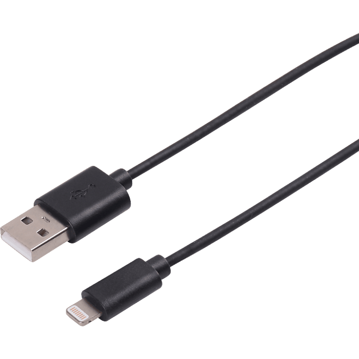 ISY IZB-531, Ladekabel, 1 m, USB-C zu Lightning, Schwarz