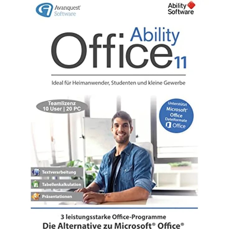 Ability Office 11 Standard - 10 Benutzer - 20 PC - Dauerlizenz - (ProduktKeyCard) - PKC