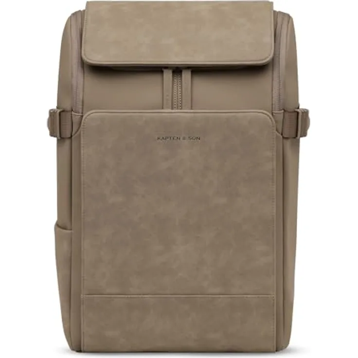 Kapten & Son Bali Medium Backpack, Laptoprucksack mit gepolstertem Laptopfach für Geräte bis 24,5 x 30 cm, wasserabweisend, 18L, Walnut braun