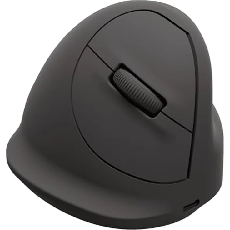 Fellowes Breyta Plus+ Ergonomische Maus, Kabellos und Kabelgebunden, Schwarz, für Rechtshänder