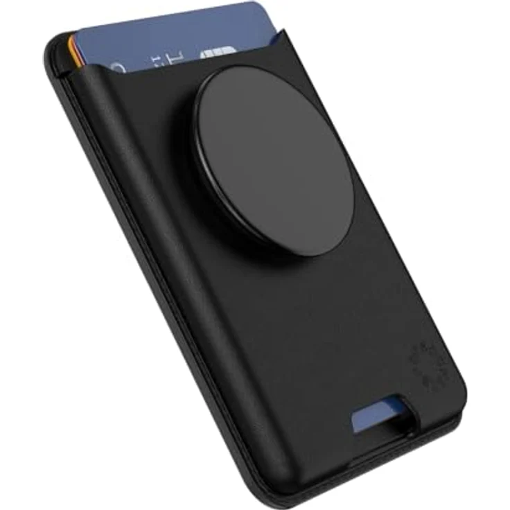 PopSockets PopWallet für MagSafe, schlanker Kartenhalter mit Griff und Adapterring, schwarz – Bild 4