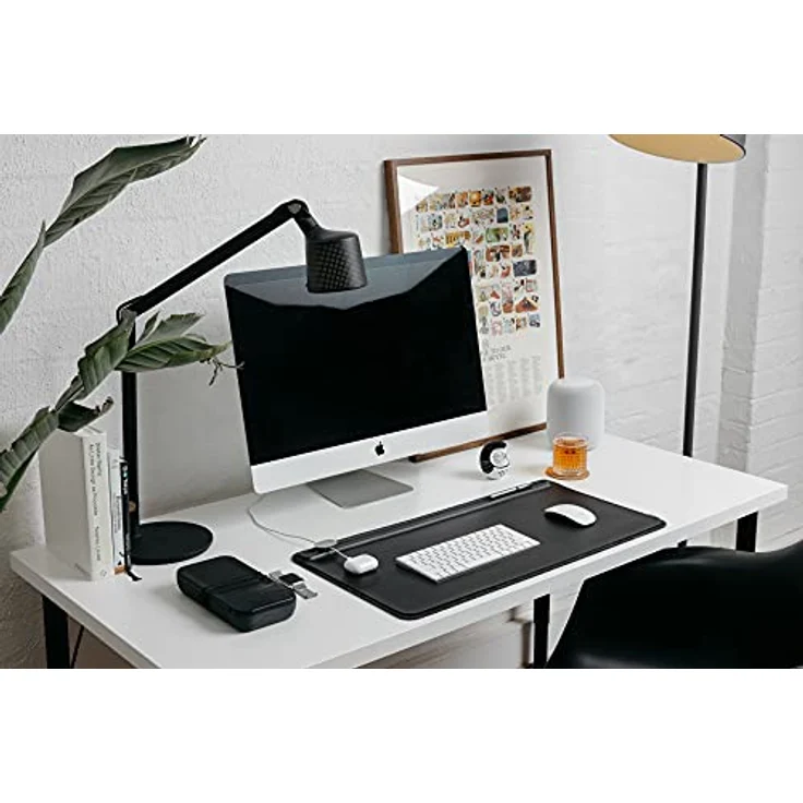 Orbitkey Desk Mat (L), Mausmatte, Schwarz, mit praktischem Dokumentenversteck und magnetischem Kabelhalter – Bild 5