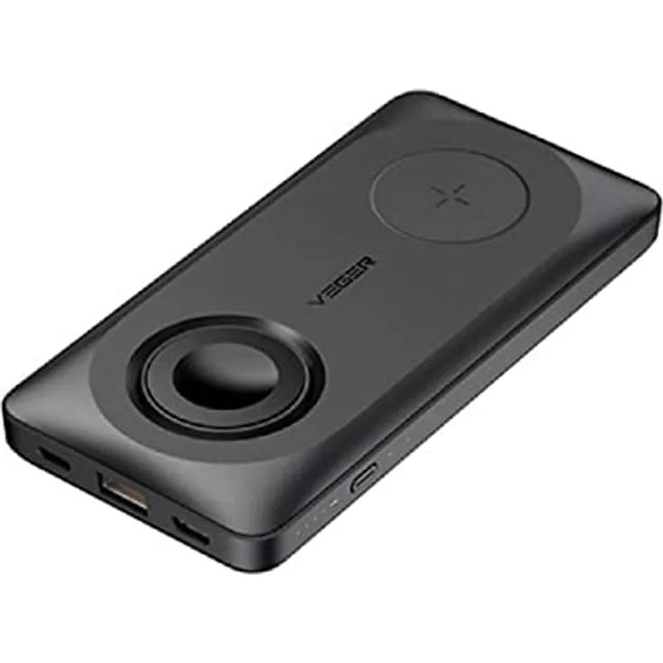 VEGER Power Bank MagMulti - 10 000mAh LCD Quick Charge for MagSafe + Apple Watch PD 22,5W Aufladen (W1156)