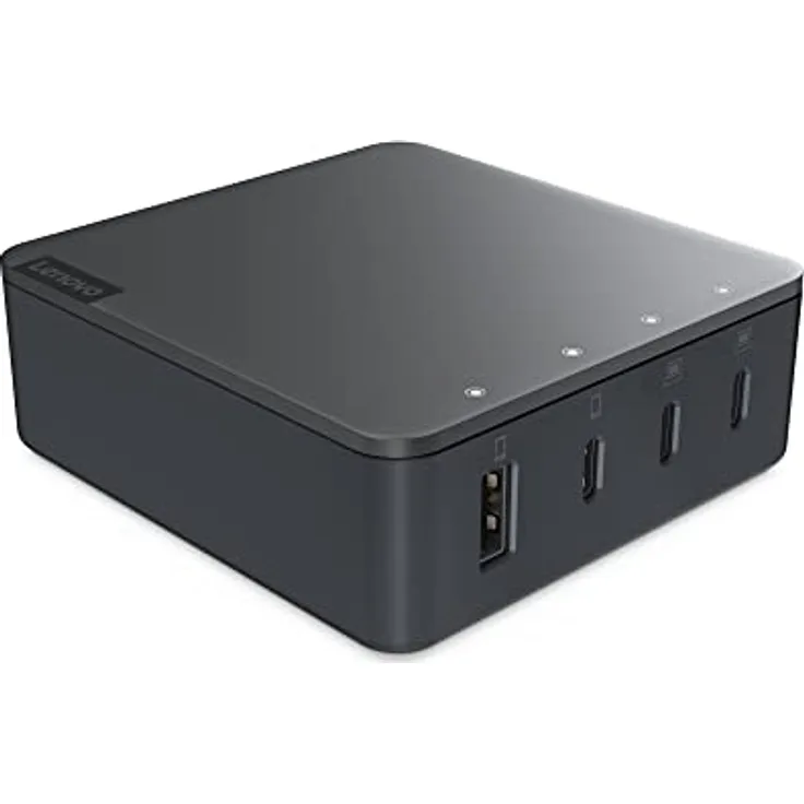 Lenovo Go 130 W Multi-Port Charger - 4 Ausgabeanschlussstellen (USB, 3 x USB-C) - Storm Gray - Europa