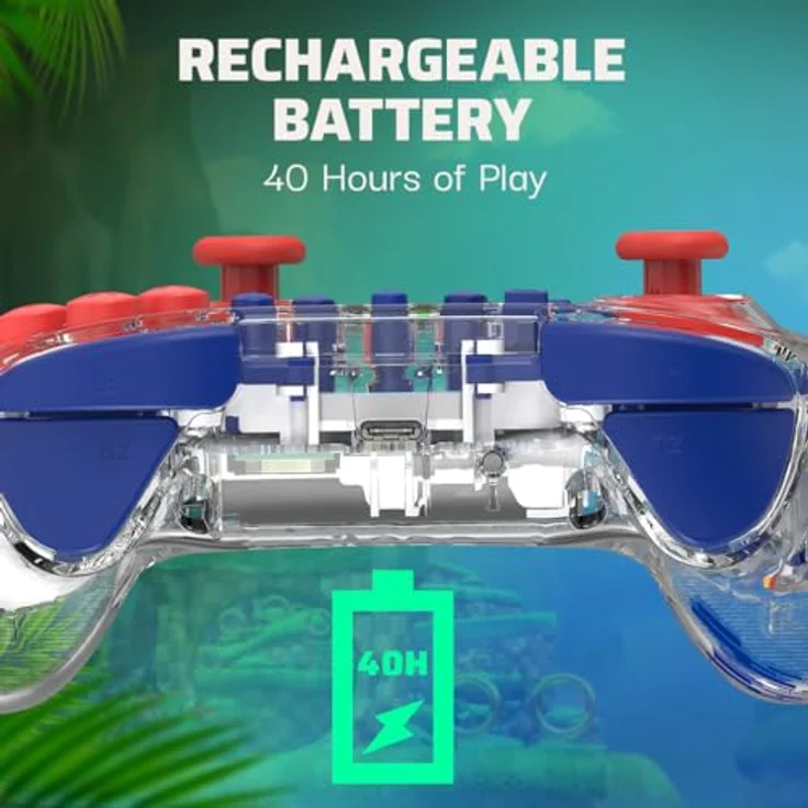 PDP REALMZ Wired Controller für Nintendo Switch, Mehrfarbig mit integrierter Sammlerfigur, bis zu 40 Stunden Akkulaufzeit und LED-Beleuchtungseffekten – Bild 6