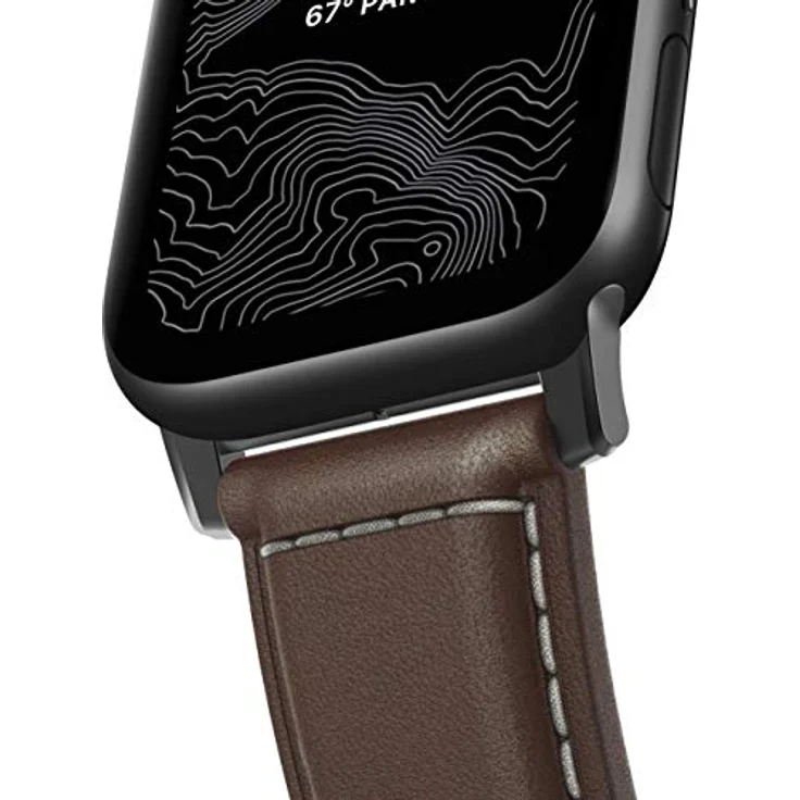 Nomad Lederarmband Apple Watch 42 - 44 mm braun - schwarz - NM1A4RBT00 – Bild 5