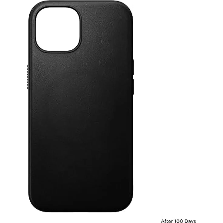 NOMAD Modern Leather Case | für iPhone 15 | Schutzhülle aus Polycarbonat und hochwertigem Echtleder | MagSafe-kompatibel | Black – Bild 3
