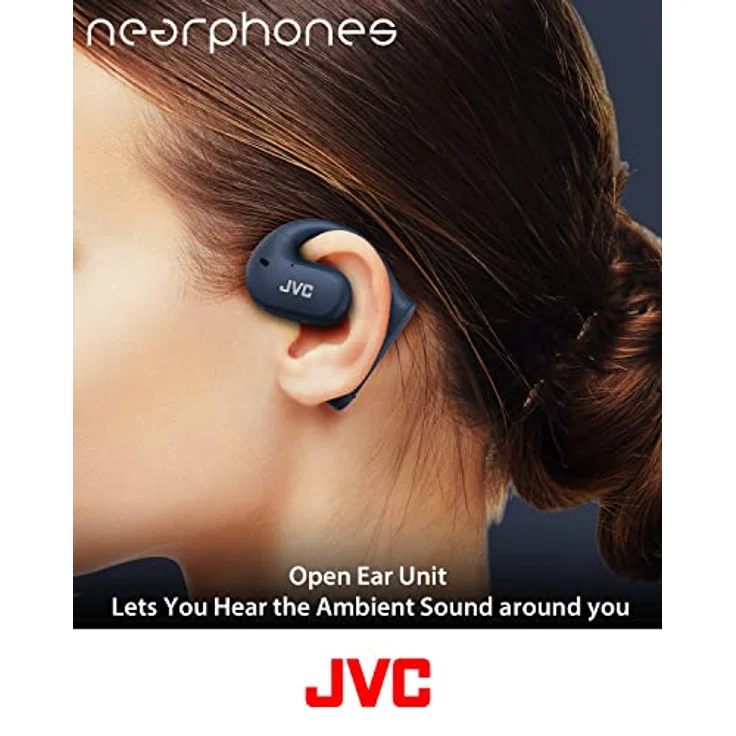 JVC Nearphones HA-NP35T-A, True Wireless Earbuds, Open Ear Design, Noise Cancelling, IPX4, Mikrofon-Muting, 17 Std. Laufzeit, BT 5.1, (Blau) – Bild 3