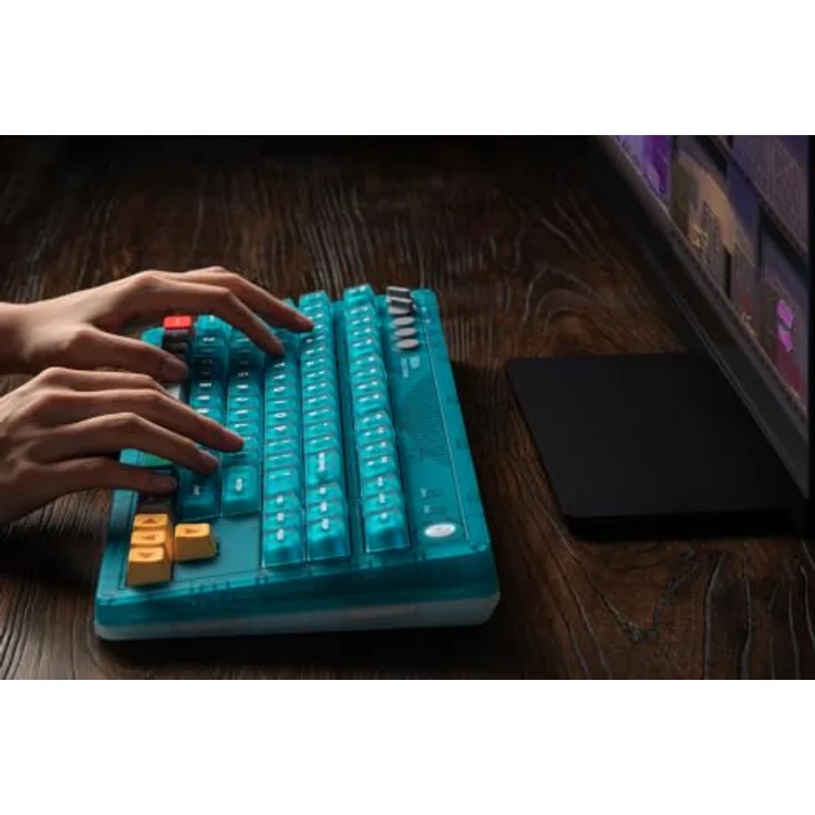 8BitDo Mechanical Keyboard - Clear Blue - Gaming Tastatur mit RGB-Hintergrundbeleuchtung, US International Layout und hot-swappable PCB – Bild 10