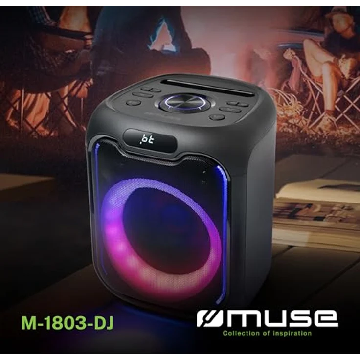 Muse M-1803 DJ, Bluetooth-Lautsprecher mit USB-C-Anschluss, 150 Watt RMS, 5 Stunden Akkulaufzeit, tragbar – Bild 2