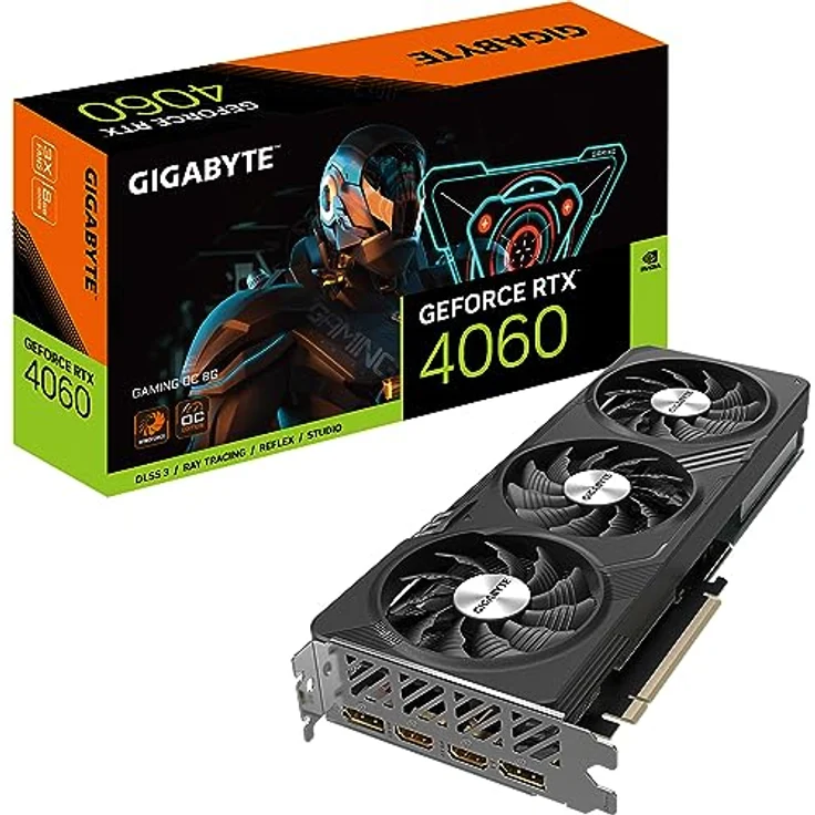 GIGABYTE NVIDIA GeForce RTX 4060 Gaming OC Graphics Card - 8GB GDDR6, 128-bit, PCI-E 4.0, 2550MHz Core Clock, 2X DP 1.4, 2X HDMI 2.1a, NVIDIA DLSS 3 - GV-N4060GAMING OC-8GD – Bild 1