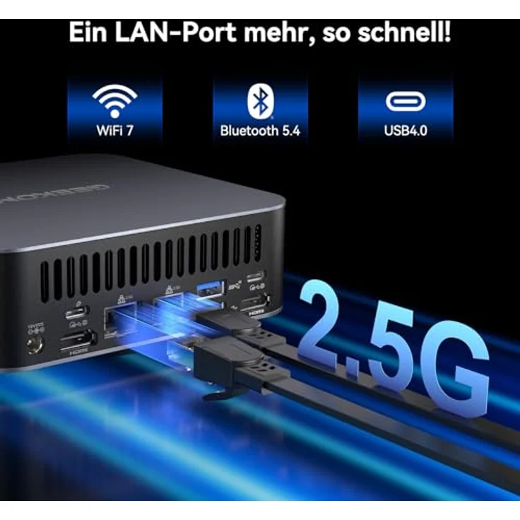 GEEKOM AI Mini PC GT1 Mega - Intel Core U9 185H, 32GB DDR5+2TB SSD, 4K-Displays, WiFi 7, BT5.4 – Bild 5