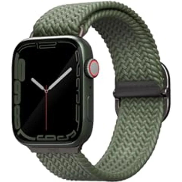 UNIQ Aspen Bracelet Tresse Apple Watch 44 42MM VERT Cypres, Wearables-Zubehör