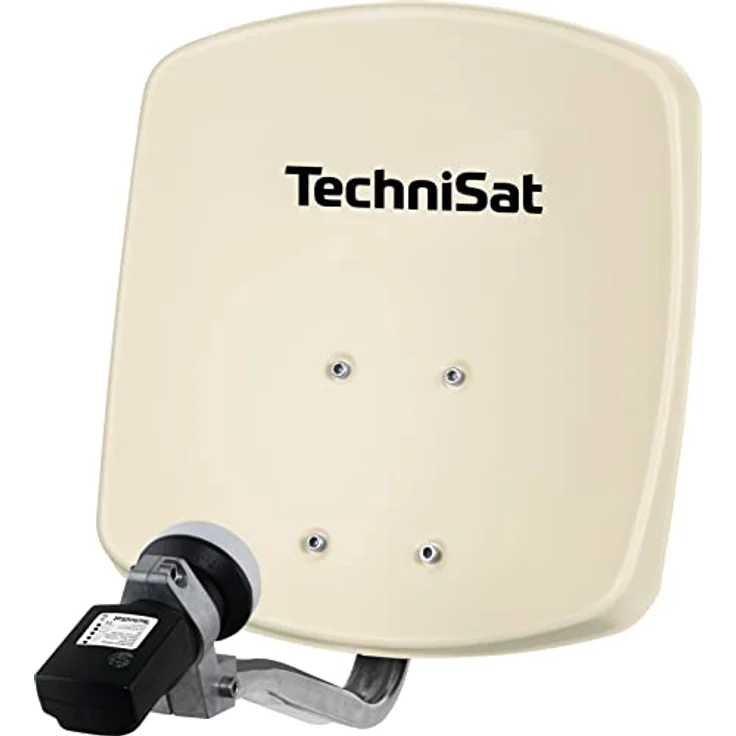 TechniSat DIGIDISH 33 – Satelliten-Schüssel für 1 Teilnehmer (33 cm kleine Sat Anlage - Komplettset mit Wandhalterung und Satfinder V/H-LNB) beige – Bild 5