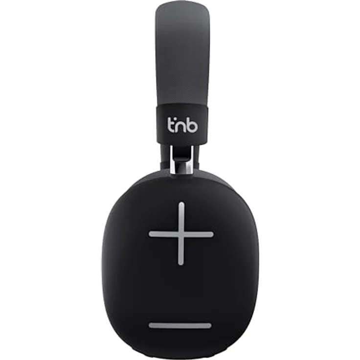 T'nB Bounce Max, Bluetooth Kopfhörer mit passiver Geräuschunterdrückung, 50 h Akkulaufzeit, kabelgebunden und kabellos, Schwarz/Grau – Bild 5
