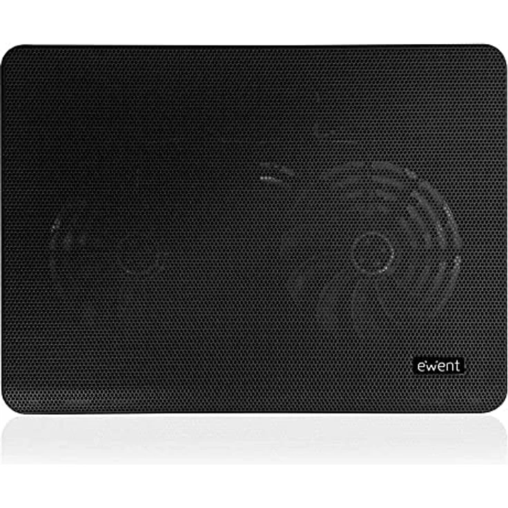 Ewent EW1256 Laptop Kühler 12-17 Zoll, 2 Ruhige Lüfter mit blau LEDs, Cooling Pad, Notebook Cooler Ständer Kühlpad Kühlmatte, schwarz – Bild 5