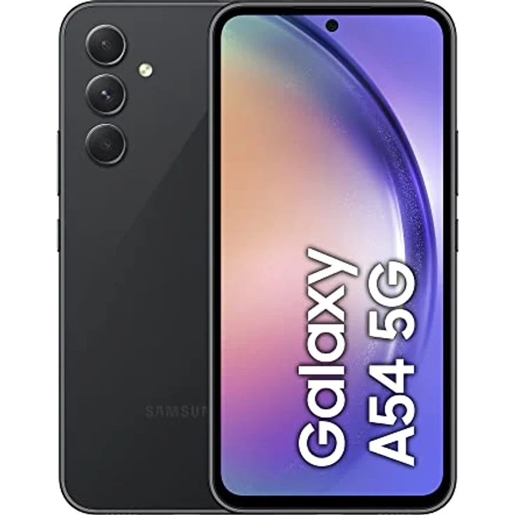 Samsung Galaxy A54 5G, Android Smartphone, 6,4 Zoll Dynamic AMOLED Display, 5.000 mAh Akku, 128 GB/8 GB RAM Handy in Awesome Graphite inkl. 30 Monate Herstellergarantie  – Bild 1