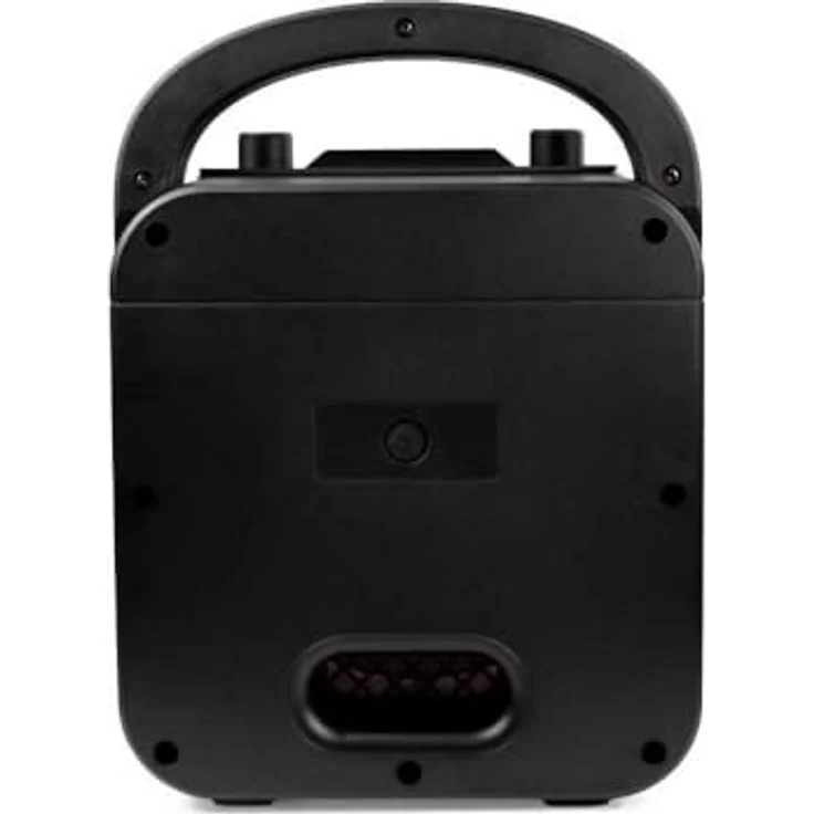 RockJam 10-Watt Karaoke-Maschine, wiederaufladbar mit Bluetooth, zwei Mikrofonen, Stimmeffekten & LED-Lichtern - Schwarz – Bild 6