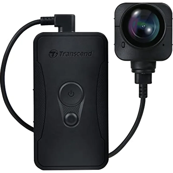 Transcend Body Camera Transcend - DrivePro Body 70, Separate Kamera (GPS-Empfänger, Akku, WLAN, Eingebautes Mikrofon, Nachtsicht, Bluetooth, Eingebautes Display, QHD), Dashcam, Schwarz
