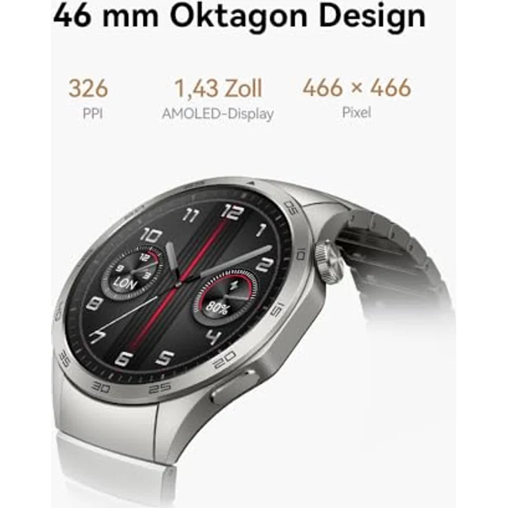 Huawei Watch GT 4 46mm Smartwatch, Oktagon Design, Bis zu 2 Wochen Akkulaufzeit‌, Erweitertes 24/7 Gesundheitsmanagement, Kalorienmanagement, Kompatibel mit Android und iOS, Grün – Bild 2