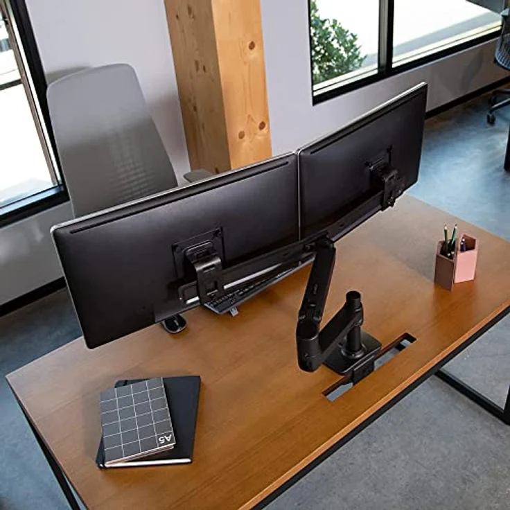 LX Desk Dual Direct Arm, Matte Black – Bild 3