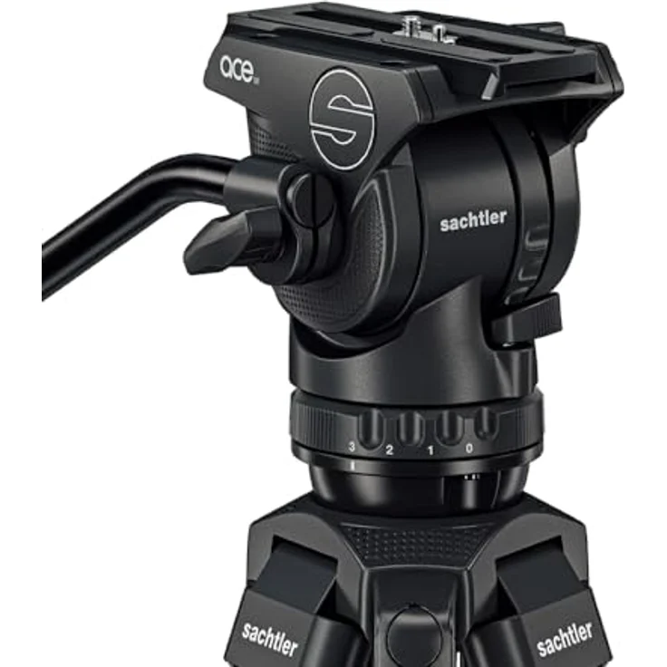 Sachtler Stativ System Ace M MS Mk II (1001M), Kamera-Zubehör mit 2-stufigem Aluminiumstativ, unterstützt Nutzlasten bis zu 4 kg (8,8 lbs), 5 Stufen des Gegengewichts, Sachtler-Drag mit 3 + 0 Schritten. – Bild 5