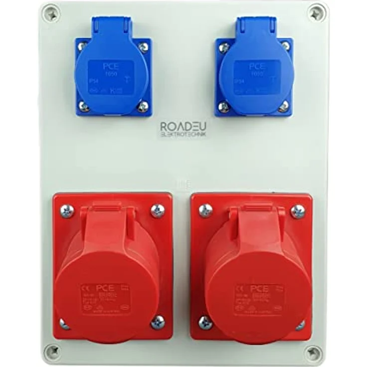 RoadEu - Steckdosenverteiler - 2x CEE 16A Steckdose mit 2x Schuko 230V, IP44, Europäische Komponenten – Bild 1