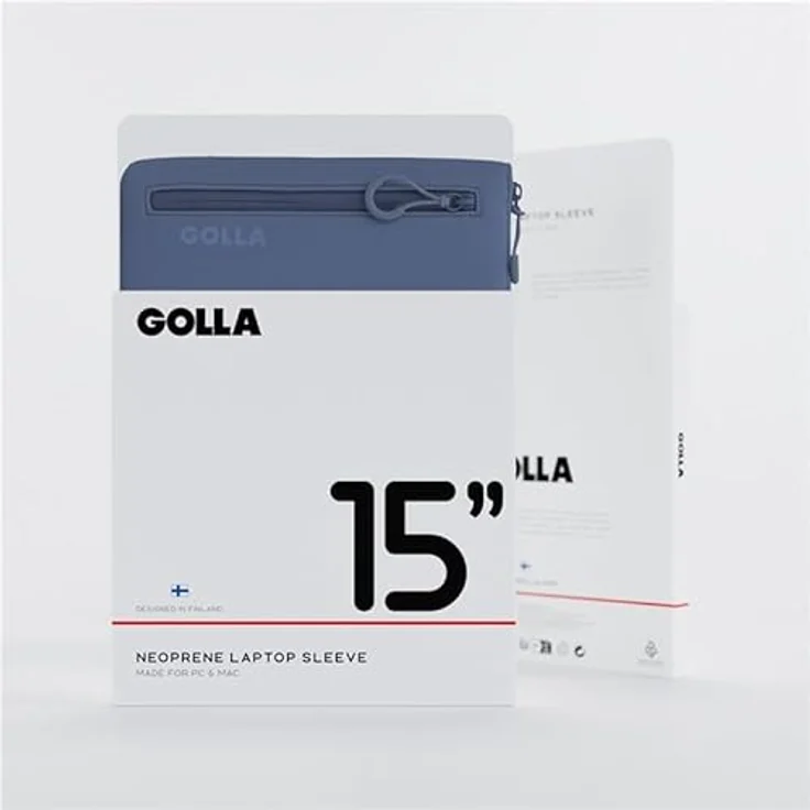 Golla Laptop Tasche/Wasserdichter Neopren Sleeve für MacBook, Asus und weitere Notebooks/15 Zoll/Petroleum – Bild 2