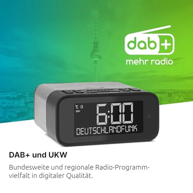 TechniSat DIGITRADIO 52 BT DAB Radiowecker (Uhrenradio, DAB+, UKW, Snooze-Funktion, Sleeptimer, dimmbares Display, Bluetooth-Empfang, 3 Watt RMS Lautsprecher) – Bild 2