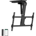 EasyLife EL-DHM-ND75S, TV Deckenhalter V2 elektrisch schwenkbar, Smart Home Integration, für 37 bis 75 Zoll (VESA bis 600x400), Schwarz