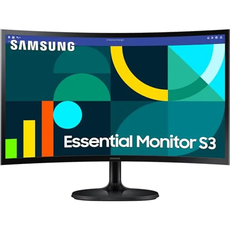 Samsung LS24D362GAUXEN, 24 Zoll Full HD Monitor mit gebogenem Bildschirm und Blaulichtreduzierung