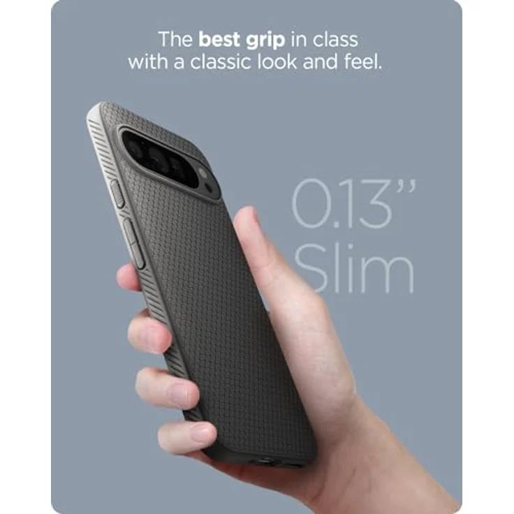 Spigen Liquid Air Hülle Kompatibel mit Google Pixel 9 Pro XL [Made for Google] -Marble Gray, Handyhülle mit Spider Web Stoßabsorption – Bild 5