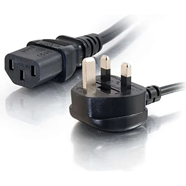 CABLESTOGO Cables to Go 88511 American Wire Gauge 16 universales Stromkabel (IEC320C13 auf BS 1363, 0,5m)