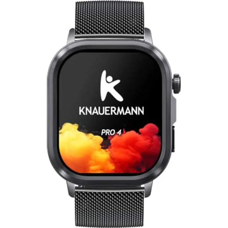Knauermann PRO 4 (2026) 47 mm, Smartwatch mit AMOLED-Display, 75 Sportmodi, 30 Tage Akkulaufzeit, Gesundheitsfunktionen und Telefonie – Bild 1