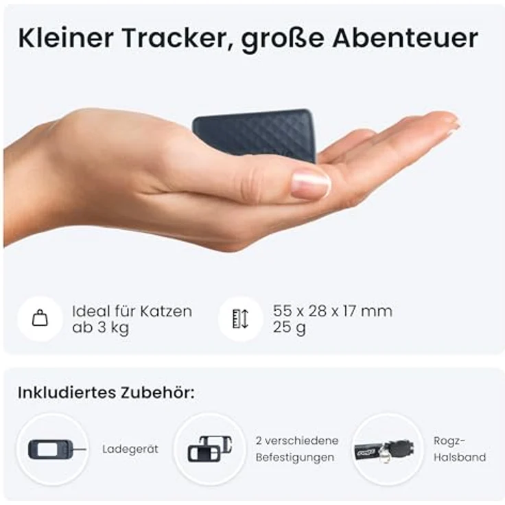 Tractive Mini GPS Tracker für Katzen, Weltweite Live-Ortung, Positionsverlauf, Aktivitätstracking, Mehrfacher Testsieger, Halsband inkludiert – Bild 5