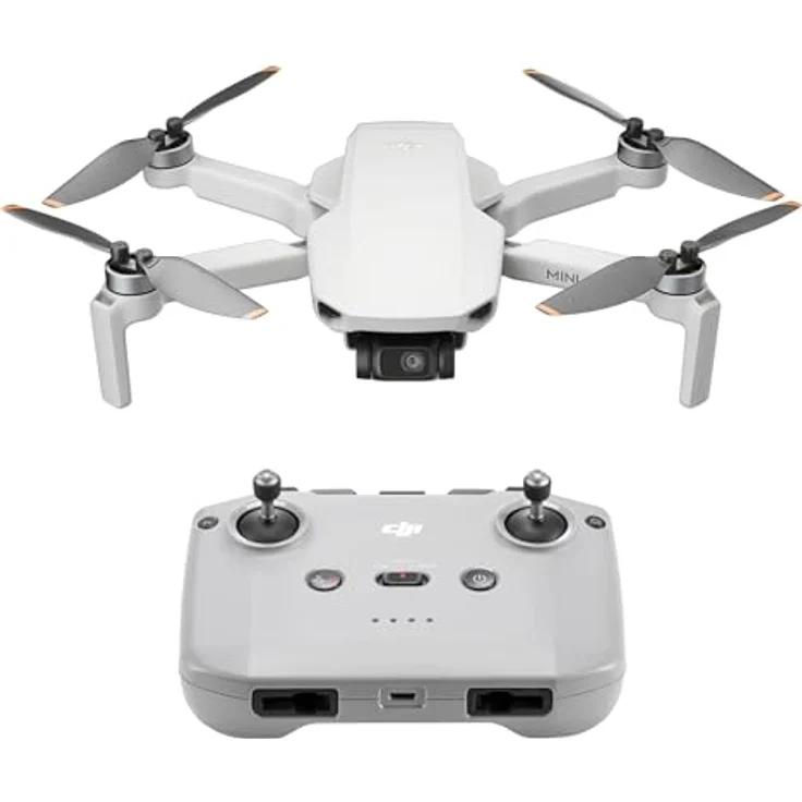 DJI Mini 4K, Drohne mit 4K UHD Kamera für Erwachsene, unter 249 g, 3-Achsen Gimbal Stabilisierung, 10 km Videoübertragung, autom. Rückkehr, Windwiderstand, 1 Akku für 31 min Flugzeit, C0, QuickShots - Preisvergleich – Bild 1
