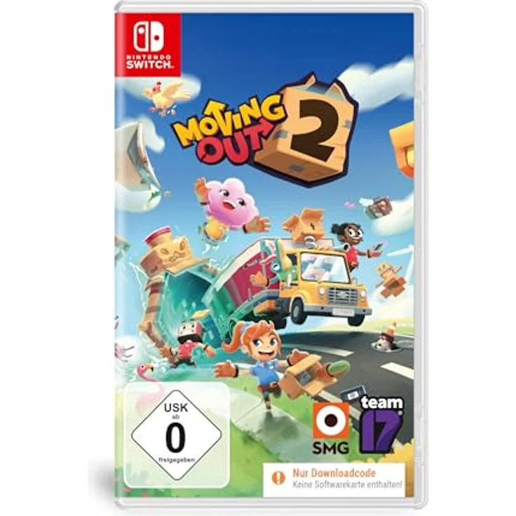 FIRESHINE GAMES Moving Out 2 - Nintendo Switch, physikbasierter Umzugssimulator mit lokalem & Online-Multiplayer, neue Dimensionen und Charaktere, barrierefrei – Bild 1