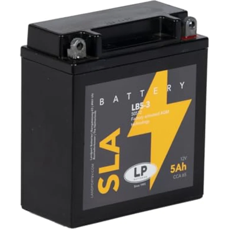 Landport LB5-3, AGM SLA 12V 5Ah Motorradbatterie, wartungsfrei und werkseitig aktiviert – Bild 2