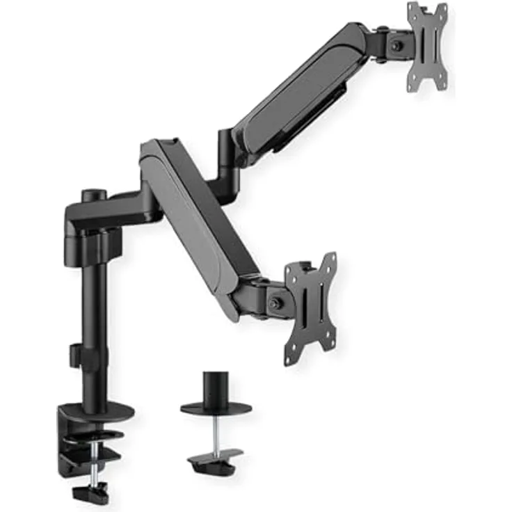VALUE Dual LCD-Arm Trägerstange, 4 Gelenke, Tischmontage