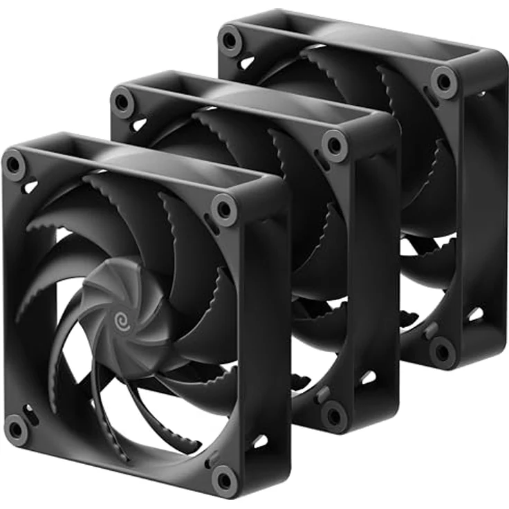 Havn H12 PWM Lüfter, 3er Pack, 120mm, geräuschlos mit Triple-Groove-FDB-Lager, schwarz – Bild 1